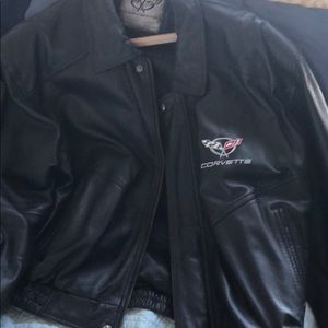 Black leather Corvette jacket